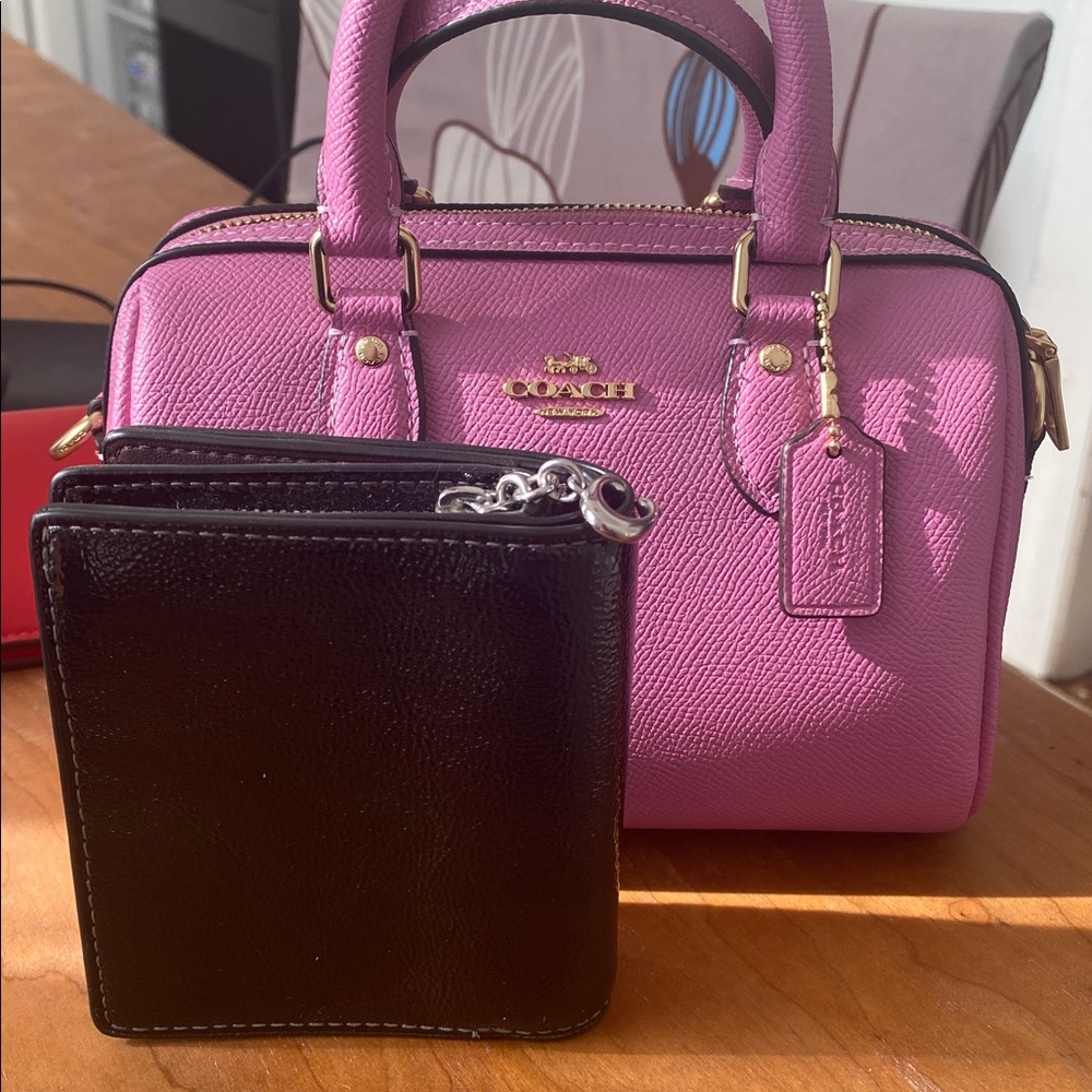 Coach Purple-Pink Mini Satchel with Gold Hardware - Picture 10 of 17